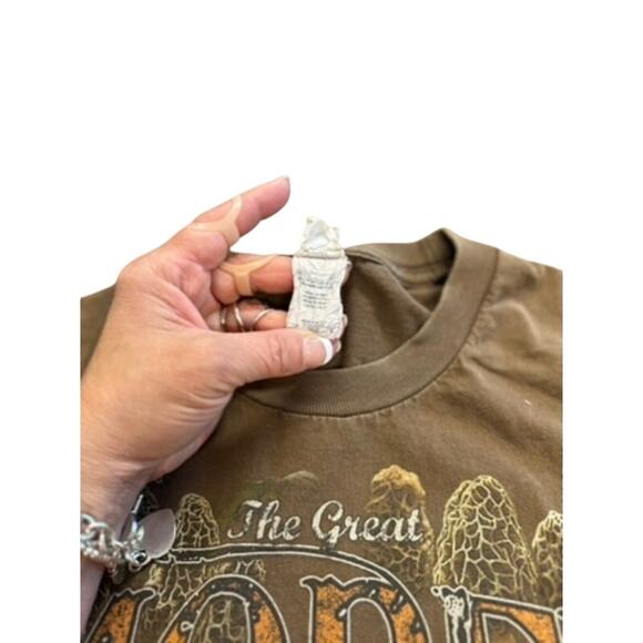 "ALSTYLE APPAREL" The Great Morel Dilemma T-Shirt VTG SZ L Mushrooms PLZ READ!!! - Picture 5 of 9